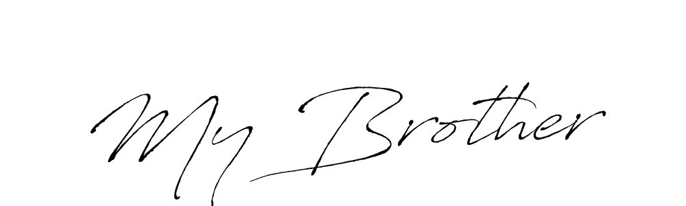 You should practise on your own different ways (Antro_Vectra) to write your name (My Brother) in signature. don't let someone else do it for you. My Brother signature style 6 images and pictures png