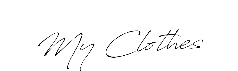 Design your own signature with our free online signature maker. With this signature software, you can create a handwritten (Antro_Vectra) signature for name My Clothes. My Clothes signature style 6 images and pictures png