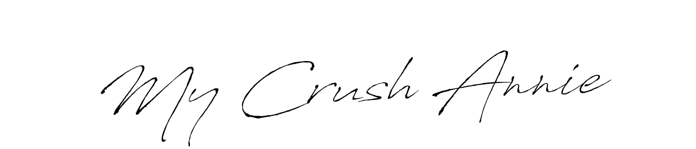 Similarly Antro_Vectra is the best handwritten signature design. Signature creator online .You can use it as an online autograph creator for name My Crush Annie. My Crush Annie signature style 6 images and pictures png