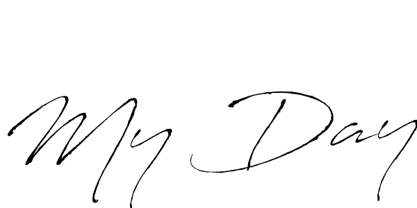 if you are searching for the best signature style for your name My Day. so please give up your signature search. here we have designed multiple signature styles  using Antro_Vectra. My Day signature style 6 images and pictures png