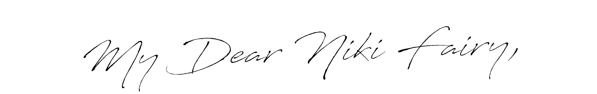 Make a beautiful signature design for name My Dear Niki Fairy,. With this signature (Antro_Vectra) style, you can create a handwritten signature for free. My Dear Niki Fairy, signature style 6 images and pictures png