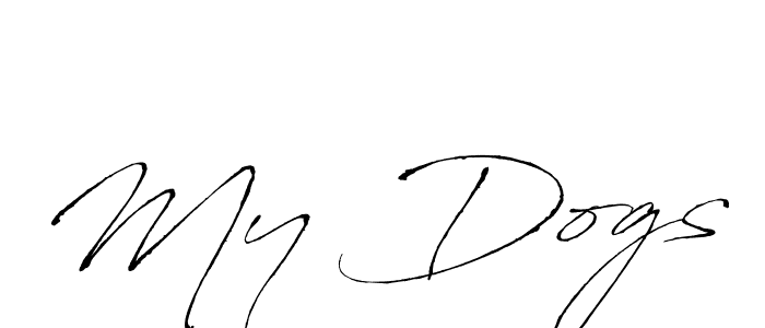 It looks lik you need a new signature style for name My Dogs. Design unique handwritten (Antro_Vectra) signature with our free signature maker in just a few clicks. My Dogs signature style 6 images and pictures png