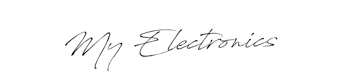 Antro_Vectra is a professional signature style that is perfect for those who want to add a touch of class to their signature. It is also a great choice for those who want to make their signature more unique. Get My Electronics name to fancy signature for free. My Electronics signature style 6 images and pictures png