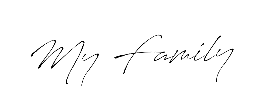 Similarly Antro_Vectra is the best handwritten signature design. Signature creator online .You can use it as an online autograph creator for name My Family. My Family signature style 6 images and pictures png