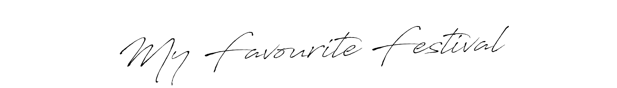 Design your own signature with our free online signature maker. With this signature software, you can create a handwritten (Antro_Vectra) signature for name My Favourite Festival. My Favourite Festival signature style 6 images and pictures png