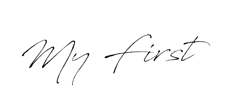 The best way (Antro_Vectra) to make a short signature is to pick only two or three words in your name. The name My First include a total of six letters. For converting this name. My First signature style 6 images and pictures png