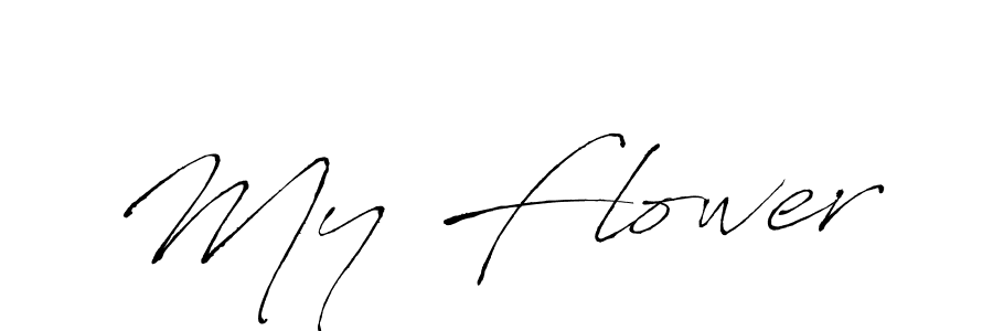 Make a beautiful signature design for name My Flower. With this signature (Antro_Vectra) style, you can create a handwritten signature for free. My Flower signature style 6 images and pictures png