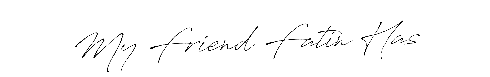 The best way (Antro_Vectra) to make a short signature is to pick only two or three words in your name. The name My Friend Fatin Has include a total of six letters. For converting this name. My Friend Fatin Has signature style 6 images and pictures png