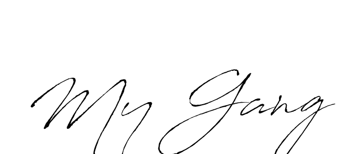 Make a short My Gang signature style. Manage your documents anywhere anytime using Antro_Vectra. Create and add eSignatures, submit forms, share and send files easily. My Gang signature style 6 images and pictures png