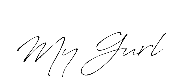 The best way (Antro_Vectra) to make a short signature is to pick only two or three words in your name. The name My Gurl include a total of six letters. For converting this name. My Gurl signature style 6 images and pictures png