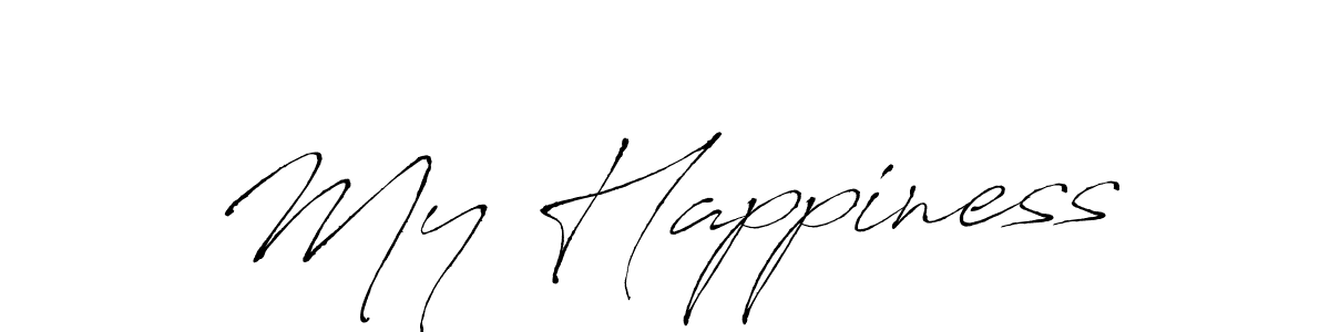 Similarly Antro_Vectra is the best handwritten signature design. Signature creator online .You can use it as an online autograph creator for name My Happiness. My Happiness signature style 6 images and pictures png