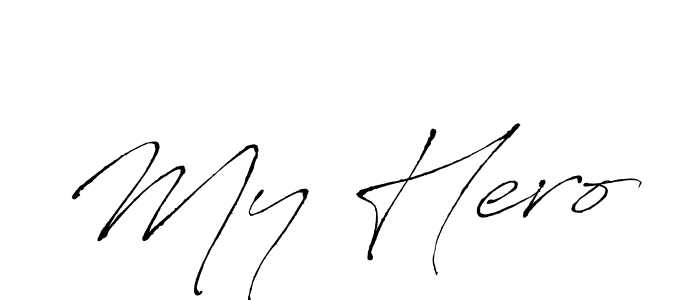 How to make My Hero signature? Antro_Vectra is a professional autograph style. Create handwritten signature for My Hero name. My Hero signature style 6 images and pictures png