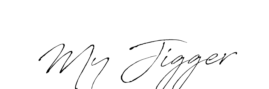 You should practise on your own different ways (Antro_Vectra) to write your name (My Jigger) in signature. don't let someone else do it for you. My Jigger signature style 6 images and pictures png
