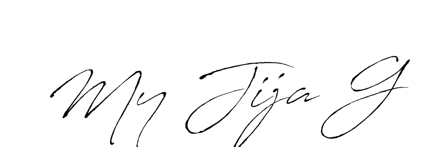 if you are searching for the best signature style for your name My Jija G. so please give up your signature search. here we have designed multiple signature styles  using Antro_Vectra. My Jija G signature style 6 images and pictures png