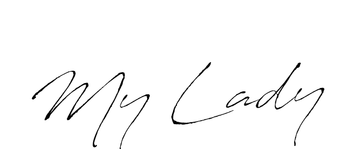 My Lady stylish signature style. Best Handwritten Sign (Antro_Vectra) for my name. Handwritten Signature Collection Ideas for my name My Lady. My Lady signature style 6 images and pictures png