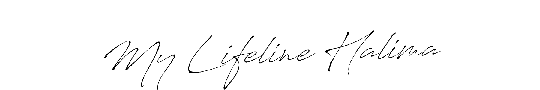 Design your own signature with our free online signature maker. With this signature software, you can create a handwritten (Antro_Vectra) signature for name My Lifeline Halima. My Lifeline Halima signature style 6 images and pictures png