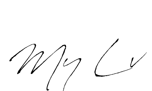 How to make My Lv name signature. Use Antro_Vectra style for creating short signs online. This is the latest handwritten sign. My Lv signature style 6 images and pictures png