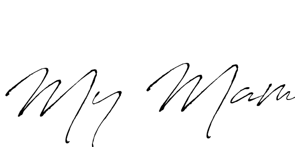 How to make My Mam name signature. Use Antro_Vectra style for creating short signs online. This is the latest handwritten sign. My Mam signature style 6 images and pictures png