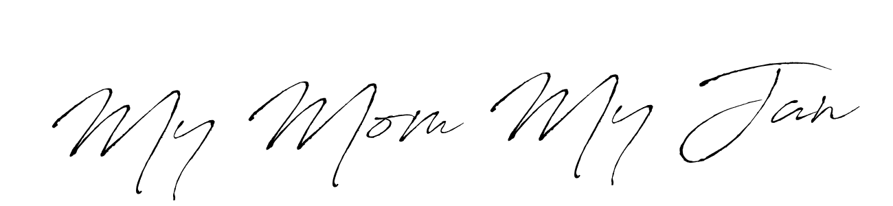 This is the best signature style for the My Mom My Jan name. Also you like these signature font (Antro_Vectra). Mix name signature. My Mom My Jan signature style 6 images and pictures png