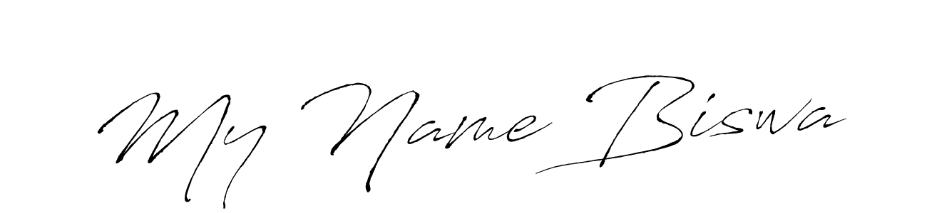 Similarly Antro_Vectra is the best handwritten signature design. Signature creator online .You can use it as an online autograph creator for name My Name Biswa. My Name Biswa signature style 6 images and pictures png