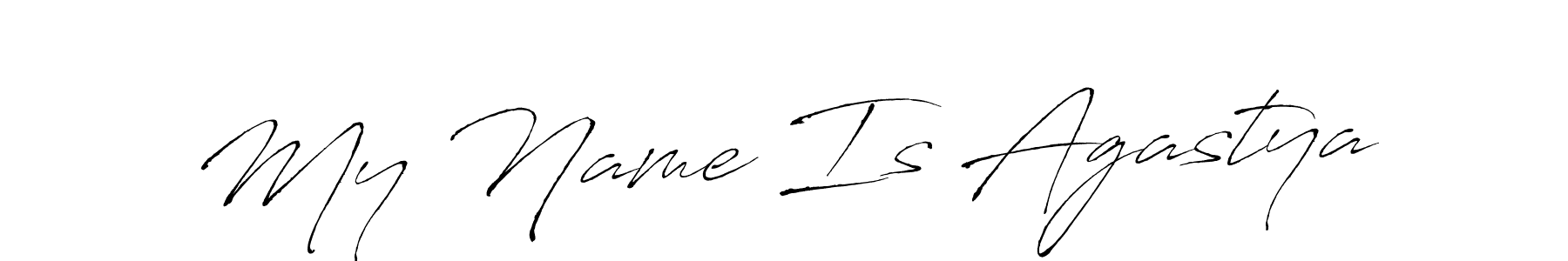 My Name Is Agastya stylish signature style. Best Handwritten Sign (Antro_Vectra) for my name. Handwritten Signature Collection Ideas for my name My Name Is Agastya. My Name Is Agastya signature style 6 images and pictures png