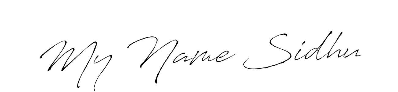 Use a signature maker to create a handwritten signature online. With this signature software, you can design (Antro_Vectra) your own signature for name My Name Sidhu. My Name Sidhu signature style 6 images and pictures png