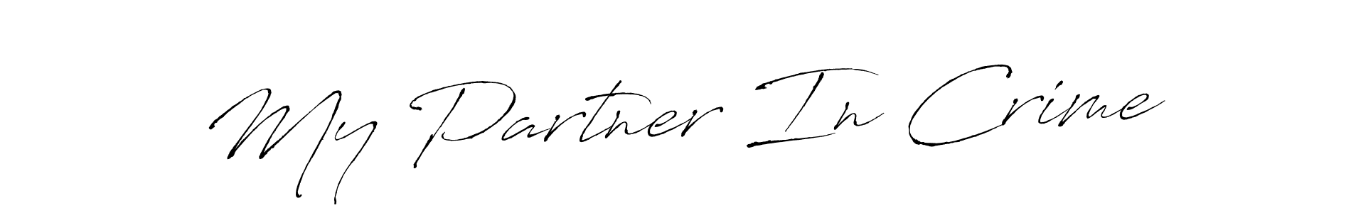 Design your own signature with our free online signature maker. With this signature software, you can create a handwritten (Antro_Vectra) signature for name My Partner In Crime. My Partner In Crime signature style 6 images and pictures png