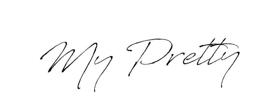 Similarly Antro_Vectra is the best handwritten signature design. Signature creator online .You can use it as an online autograph creator for name My Pretty. My Pretty signature style 6 images and pictures png