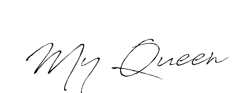 My Queen stylish signature style. Best Handwritten Sign (Antro_Vectra) for my name. Handwritten Signature Collection Ideas for my name My Queen. My Queen signature style 6 images and pictures png