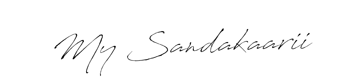 Design your own signature with our free online signature maker. With this signature software, you can create a handwritten (Antro_Vectra) signature for name My Sandakaarii. My Sandakaarii signature style 6 images and pictures png