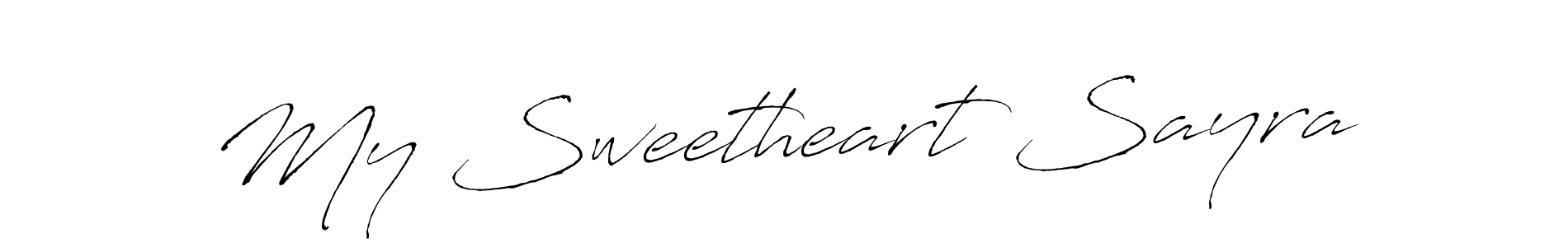 How to make My Sweetheart Sayra signature? Antro_Vectra is a professional autograph style. Create handwritten signature for My Sweetheart Sayra name. My Sweetheart Sayra signature style 6 images and pictures png