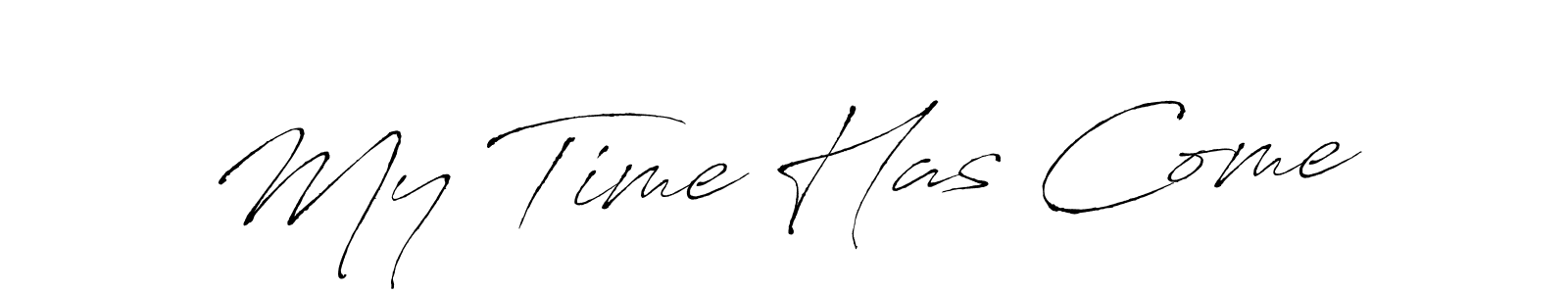 How to make My Time Has Come name signature. Use Antro_Vectra style for creating short signs online. This is the latest handwritten sign. My Time Has Come signature style 6 images and pictures png