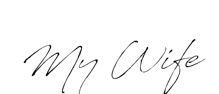 Once you've used our free online signature maker to create your best signature Antro_Vectra style, it's time to enjoy all of the benefits that My Wife name signing documents. My Wife signature style 6 images and pictures png