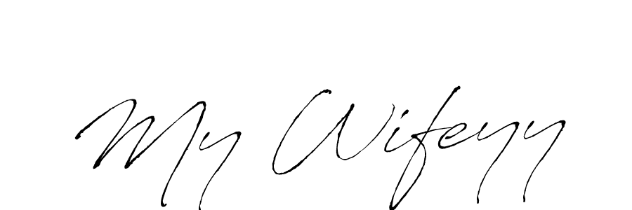 This is the best signature style for the My Wifeyy name. Also you like these signature font (Antro_Vectra). Mix name signature. My Wifeyy signature style 6 images and pictures png