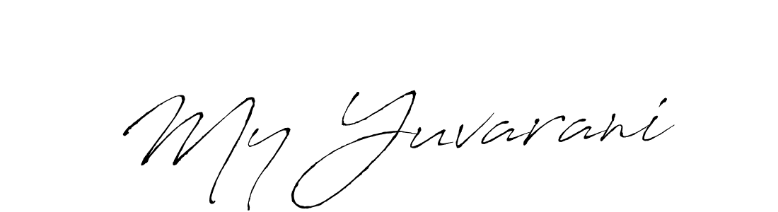 Create a beautiful signature design for name My Yuvarani. With this signature (Antro_Vectra) fonts, you can make a handwritten signature for free. My Yuvarani signature style 6 images and pictures png