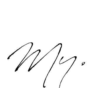 The best way (Antro_Vectra) to make a short signature is to pick only two or three words in your name. The name My. include a total of six letters. For converting this name. My. signature style 6 images and pictures png