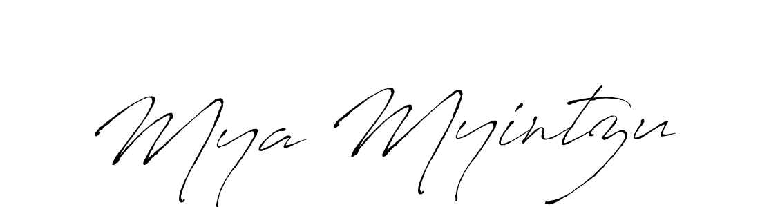 if you are searching for the best signature style for your name Mya Myintzu. so please give up your signature search. here we have designed multiple signature styles  using Antro_Vectra. Mya Myintzu signature style 6 images and pictures png