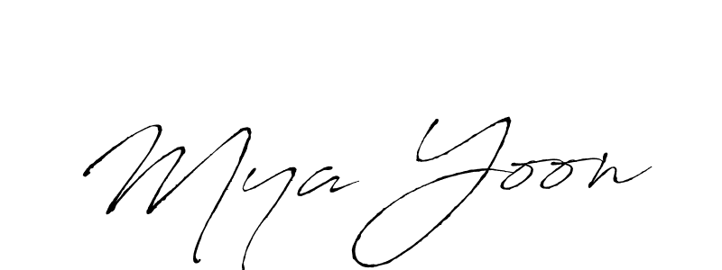 Make a beautiful signature design for name Mya Yoon. With this signature (Antro_Vectra) style, you can create a handwritten signature for free. Mya Yoon signature style 6 images and pictures png