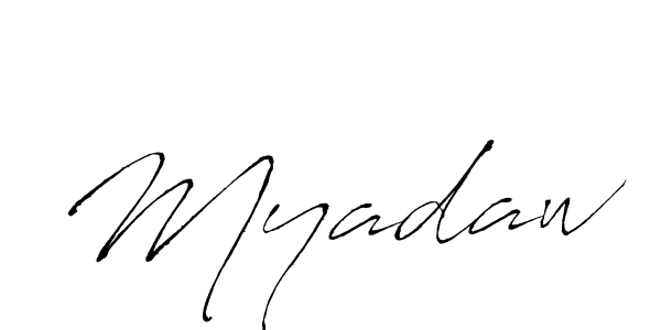 Design your own signature with our free online signature maker. With this signature software, you can create a handwritten (Antro_Vectra) signature for name Myadaw. Myadaw signature style 6 images and pictures png