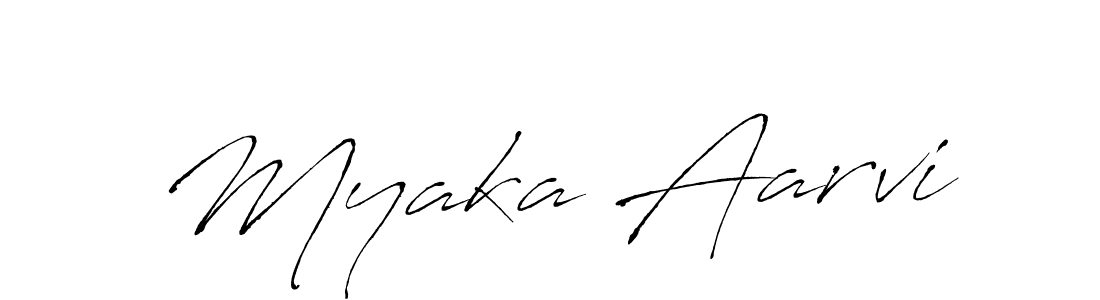 Myaka Aarvi stylish signature style. Best Handwritten Sign (Antro_Vectra) for my name. Handwritten Signature Collection Ideas for my name Myaka Aarvi. Myaka Aarvi signature style 6 images and pictures png