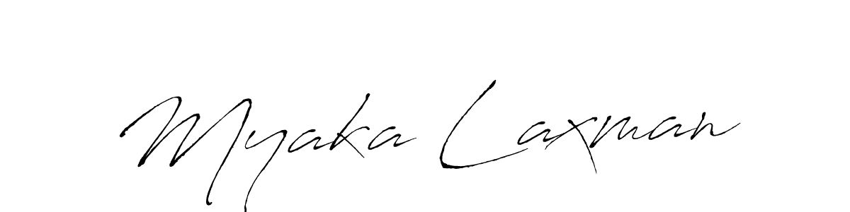Create a beautiful signature design for name Myaka Laxman. With this signature (Antro_Vectra) fonts, you can make a handwritten signature for free. Myaka Laxman signature style 6 images and pictures png