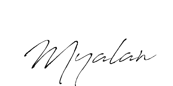 Design your own signature with our free online signature maker. With this signature software, you can create a handwritten (Antro_Vectra) signature for name Myalan. Myalan signature style 6 images and pictures png