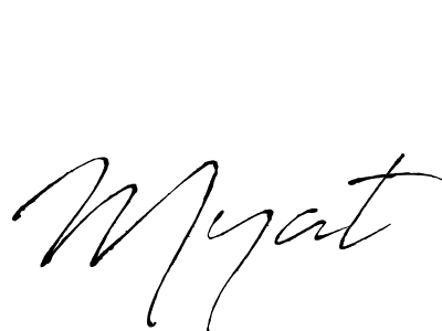 Use a signature maker to create a handwritten signature online. With this signature software, you can design (Antro_Vectra) your own signature for name Myat. Myat signature style 6 images and pictures png