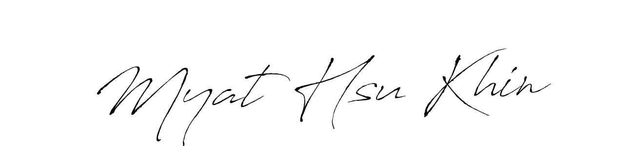 The best way (Antro_Vectra) to make a short signature is to pick only two or three words in your name. The name Myat Hsu Khin include a total of six letters. For converting this name. Myat Hsu Khin signature style 6 images and pictures png