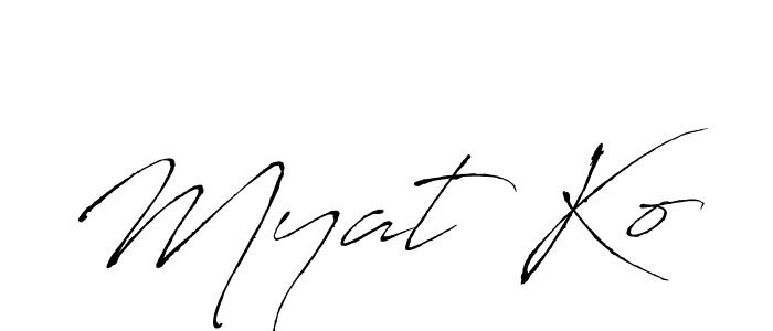 You should practise on your own different ways (Antro_Vectra) to write your name (Myat Ko) in signature. don't let someone else do it for you. Myat Ko signature style 6 images and pictures png