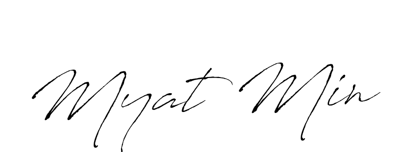 Create a beautiful signature design for name Myat Min. With this signature (Antro_Vectra) fonts, you can make a handwritten signature for free. Myat Min signature style 6 images and pictures png