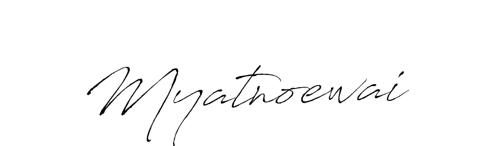 Use a signature maker to create a handwritten signature online. With this signature software, you can design (Antro_Vectra) your own signature for name Myatnoewai. Myatnoewai signature style 6 images and pictures png