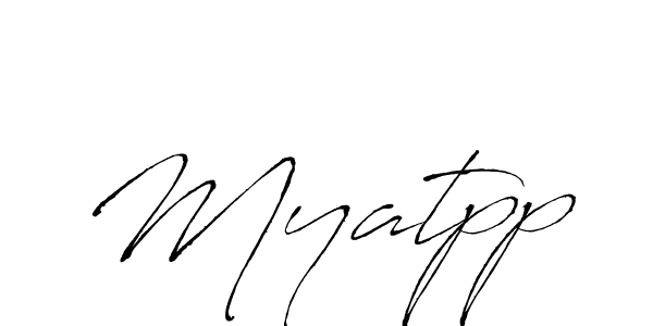 Use a signature maker to create a handwritten signature online. With this signature software, you can design (Antro_Vectra) your own signature for name Myatpp. Myatpp signature style 6 images and pictures png
