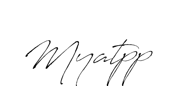 Use a signature maker to create a handwritten signature online. With this signature software, you can design (Antro_Vectra) your own signature for name Myatpp. Myatpp signature style 6 images and pictures png