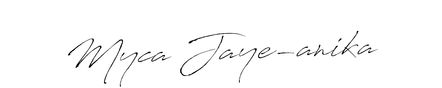 Make a beautiful signature design for name Myca Jaye-anika. With this signature (Antro_Vectra) style, you can create a handwritten signature for free. Myca Jaye-anika signature style 6 images and pictures png